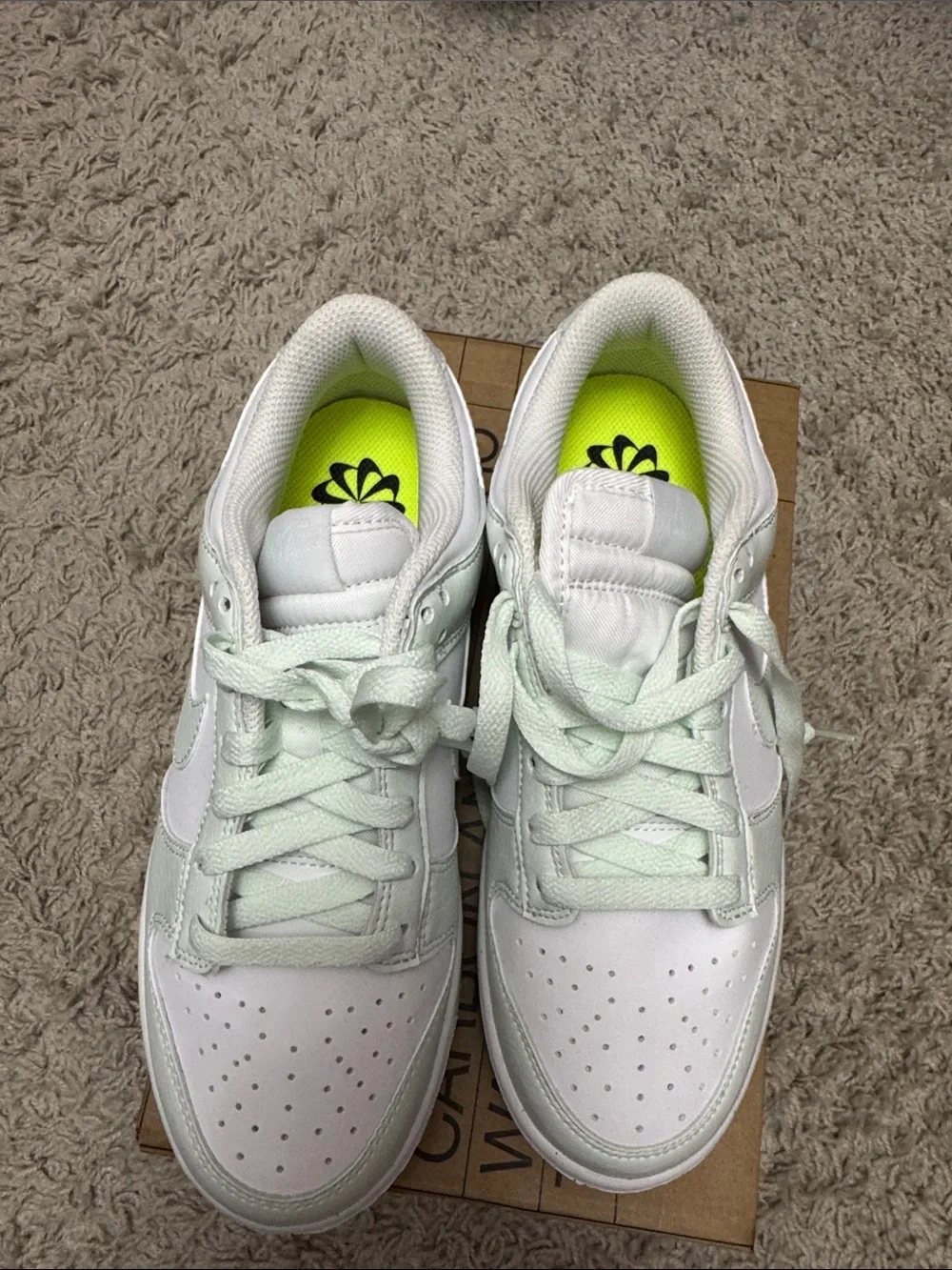 Nike Women’s Low-Top Sneakers in Mint Green and White